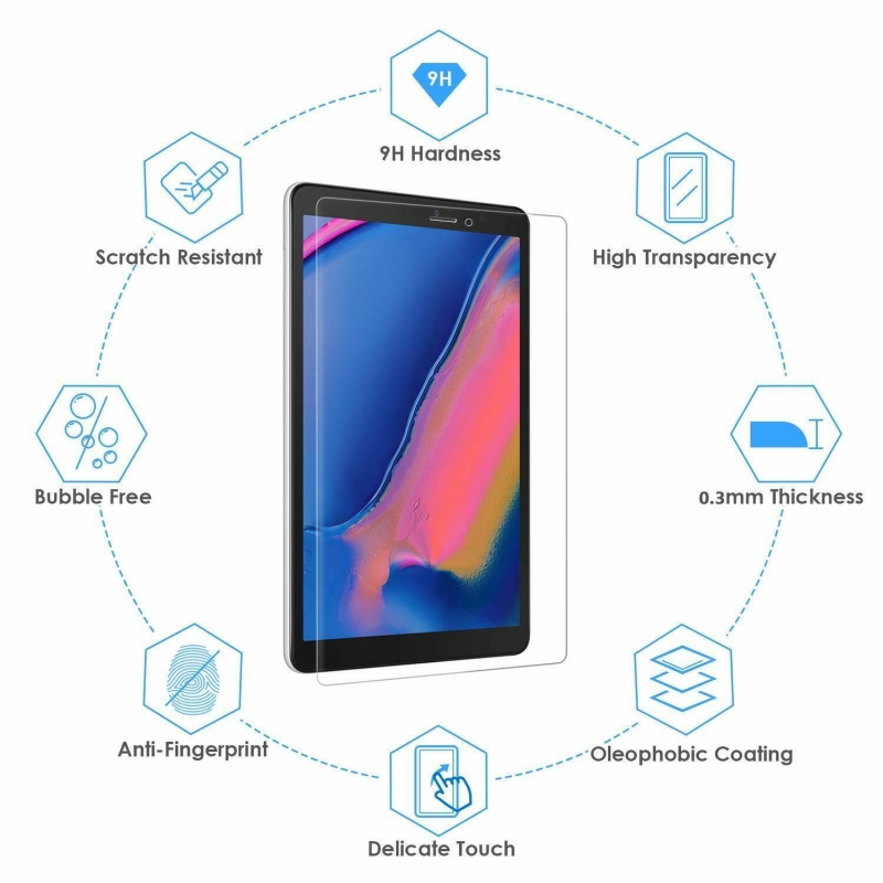 Kính Cường Lực Samsung Galaxy Tab A 8.0 2019 T295 Hiệu Mecury giúp bảo vệ máy tính bảng một cách tốt nhất, hạn chế bám vân tay, chống va đập tốt.